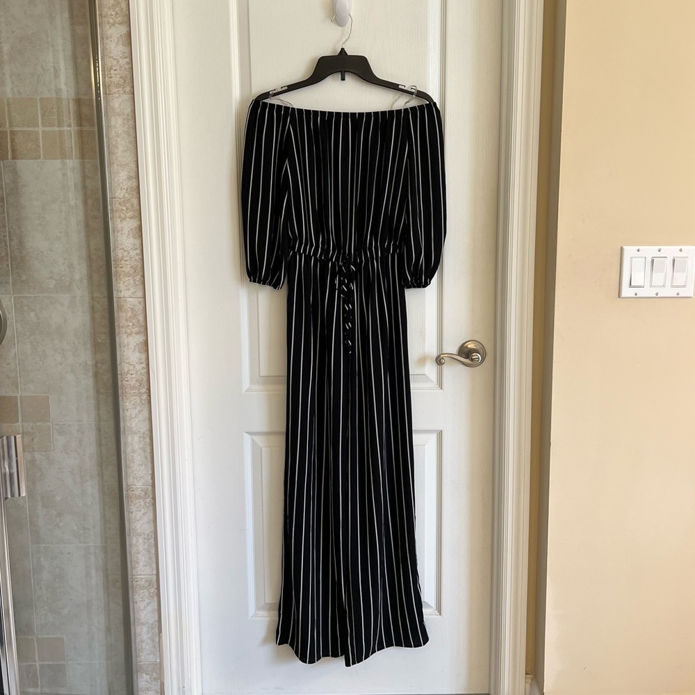 Haute Monde Striped Jumpsuit